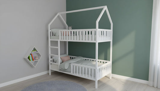 Divstāvu Namiņgulta "Sapņu māja" 90x180cm