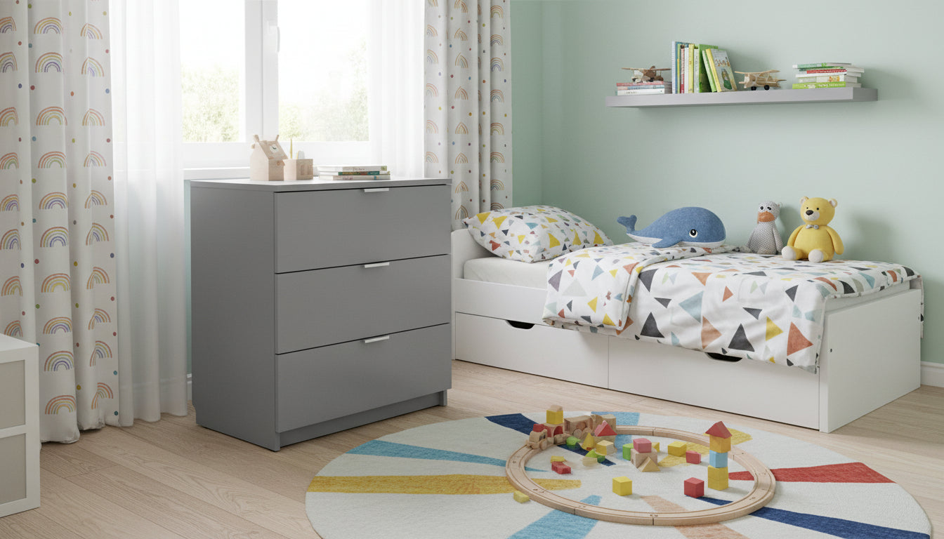 Kumode "KosMos" Gaiši pelēks