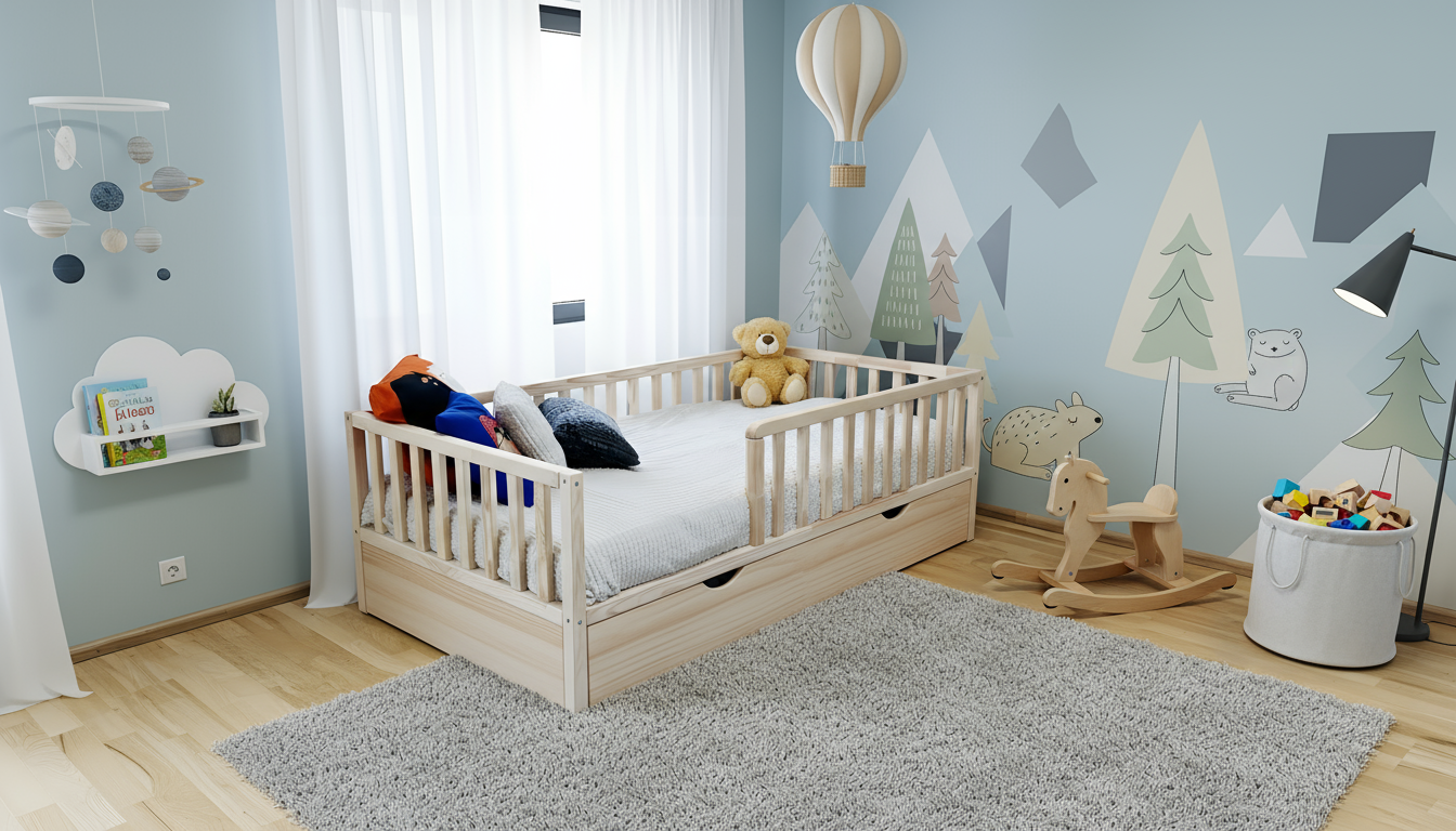 "Mazais Vikings" Skandināvu Tipa Bērnu Gulta 80x160cm