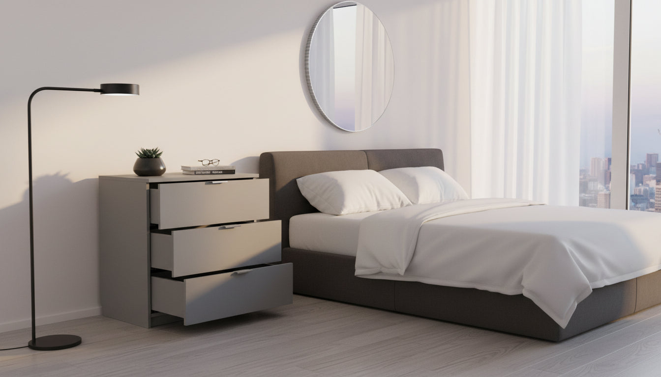 Kumode "KosMos" Gaiši pelēks