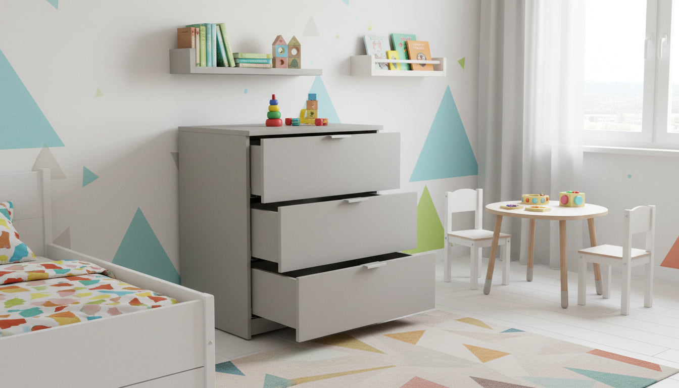 Kumode "KosMos" Gaiši pelēks