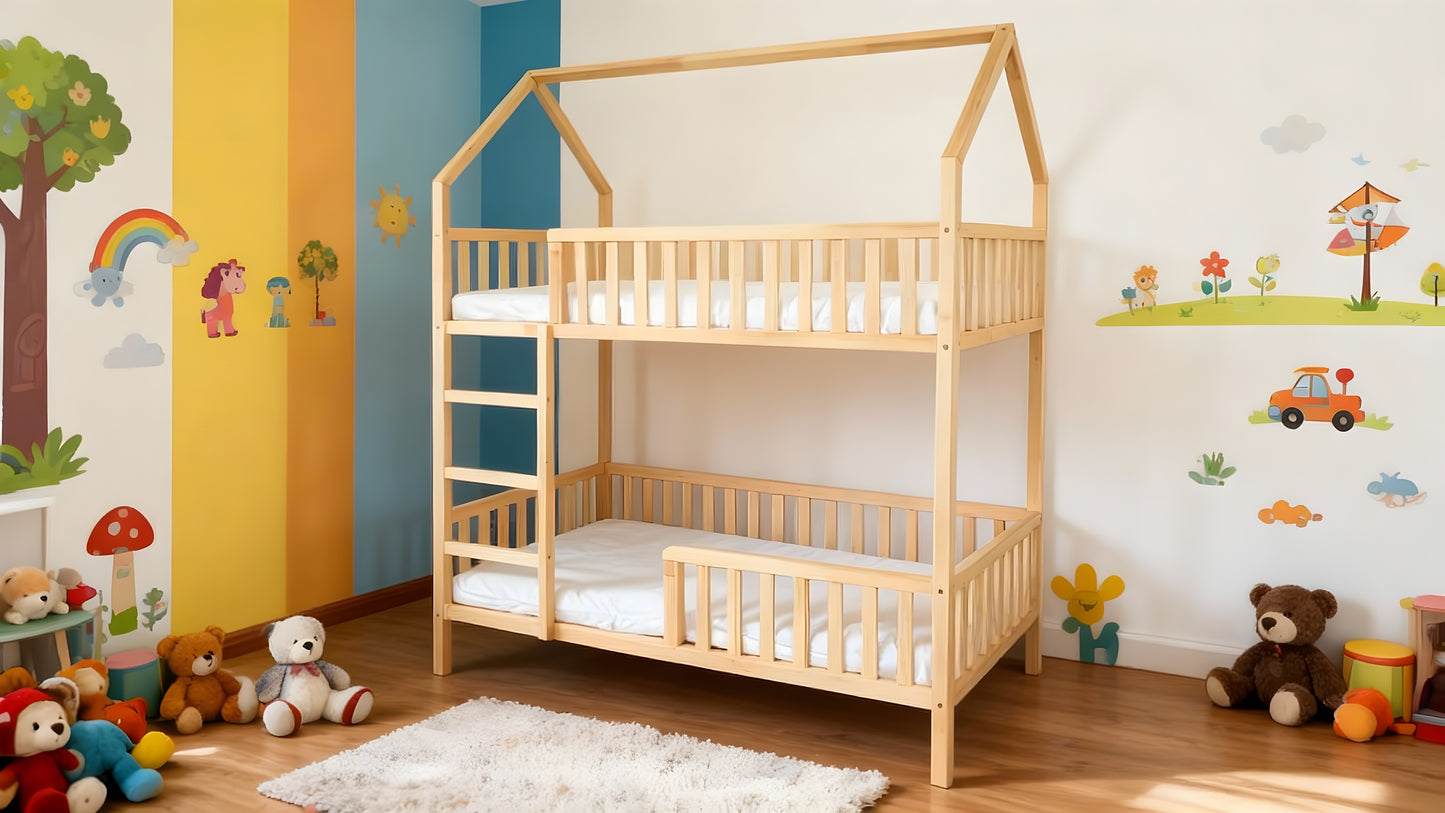 Divstāvu Namiņgulta "Sapņu māja" 90x180cm