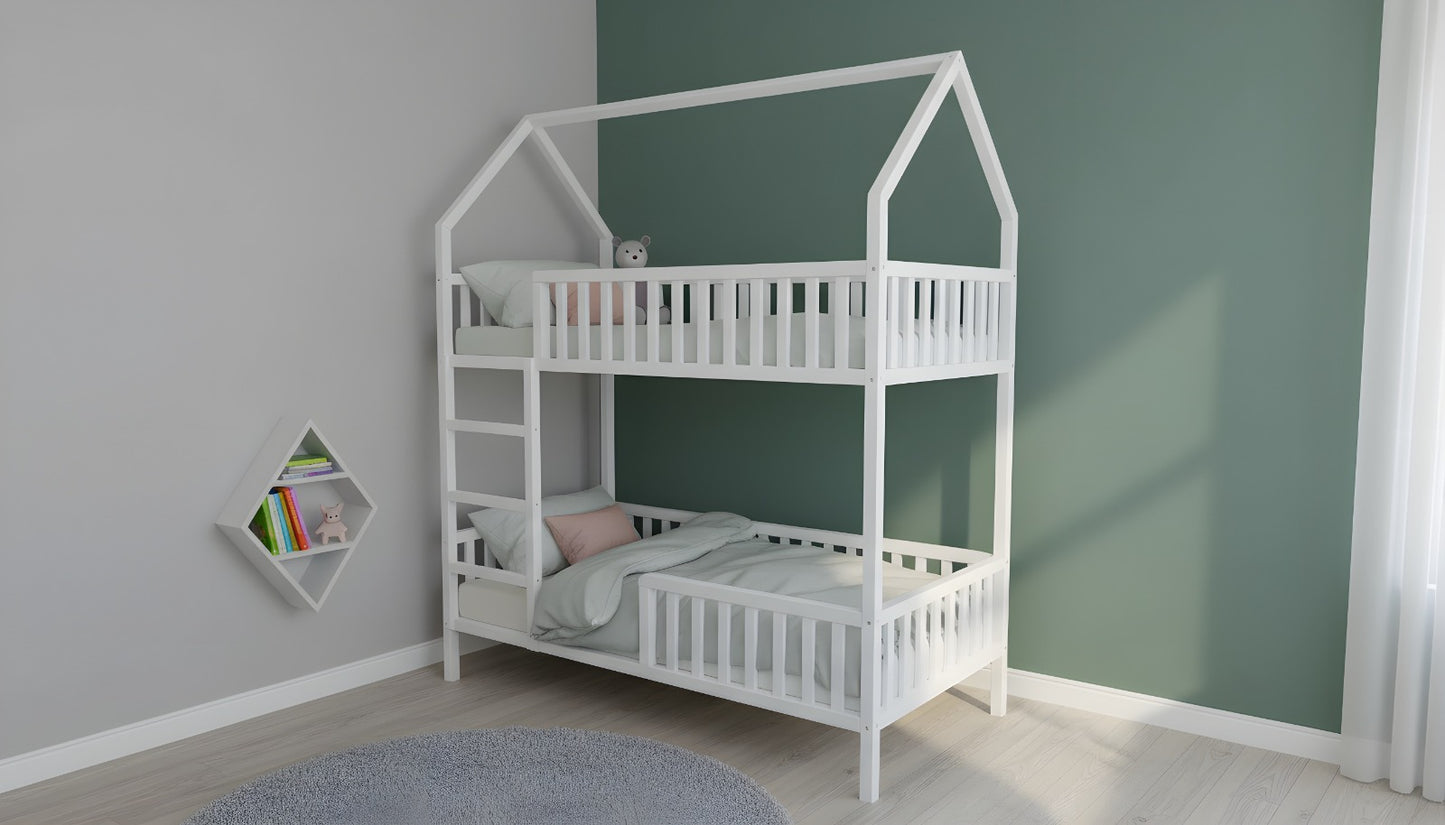 Divstāvu Namiņgulta "Sapņu māja" 90x180cm